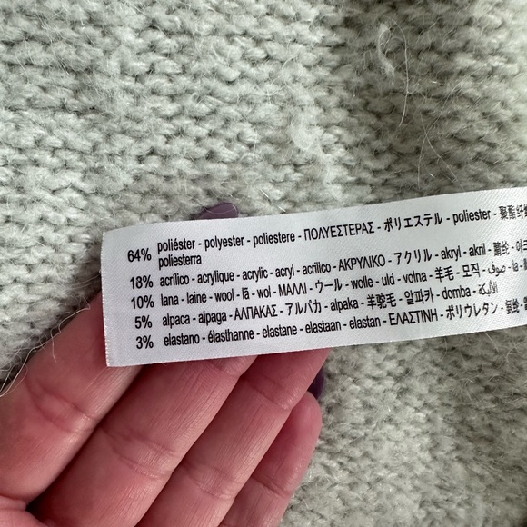 ZARA Wool Alpaca Open front Cardigan Sea Green Size XS/S - Picture 8 of 12